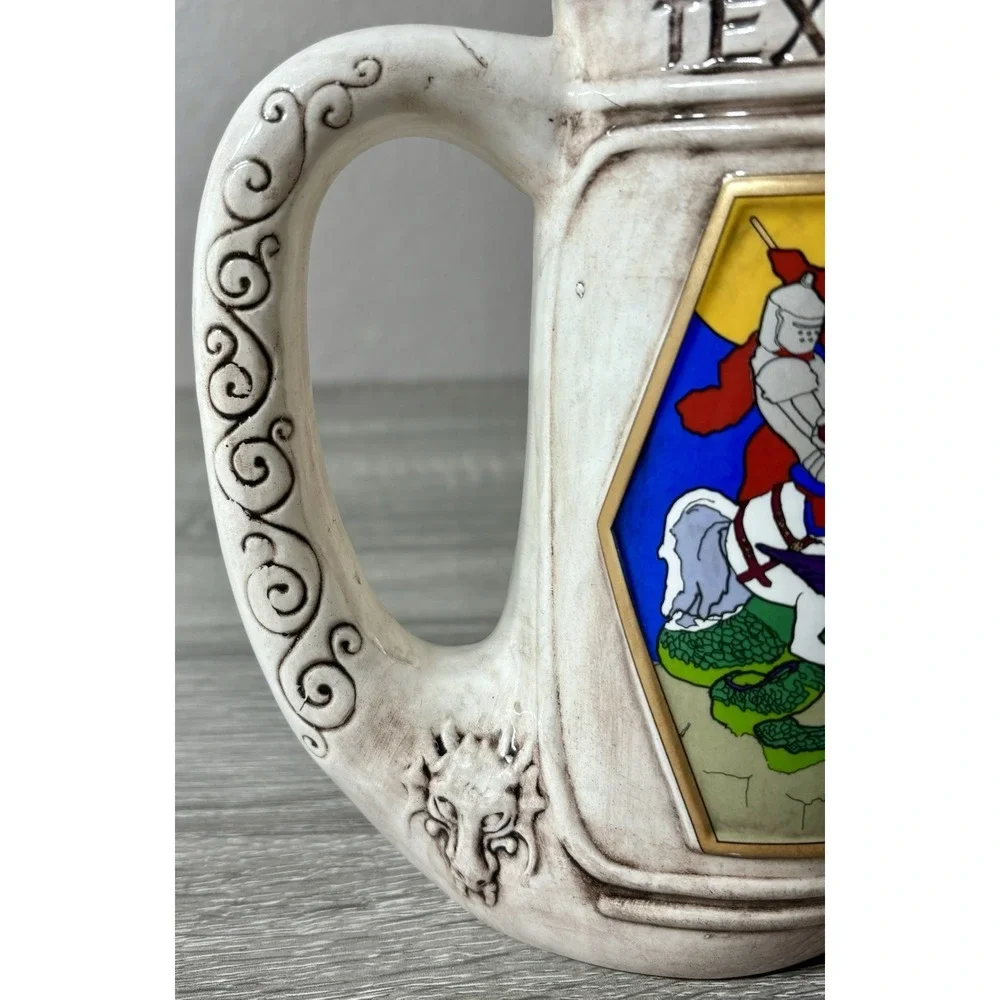 Vintage Texas Renaissance 1998 Festival Dragonslayer Stein Mug. Limited # 2163